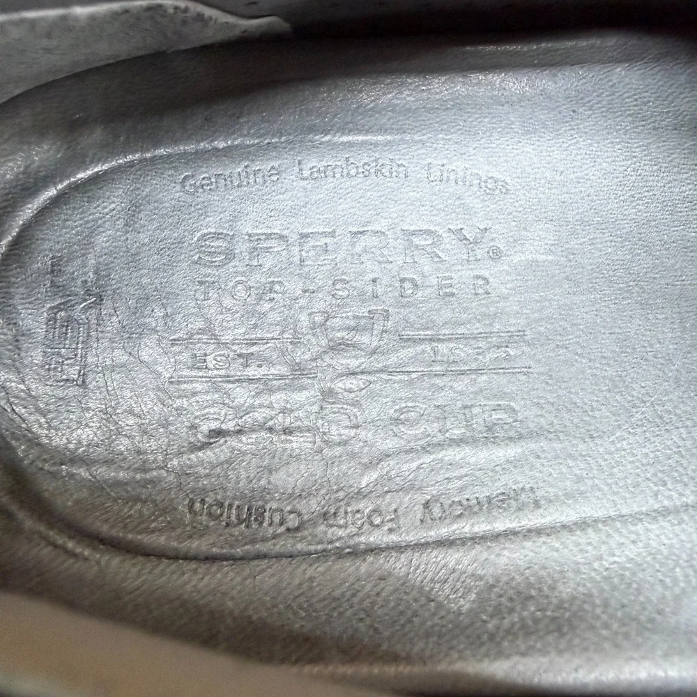 Sperry Gold Cup Wingtip Oxford Mens 14 M Black Leather Comfort Business Casual